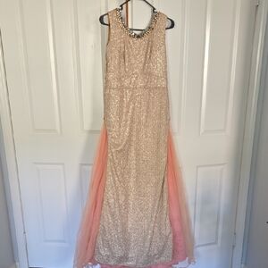 Sparkling Gown with Pink Tulle